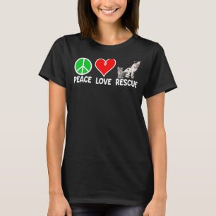 Peace Liebe Rescue Animal Protect Pet Animal Liebe T-Shirt