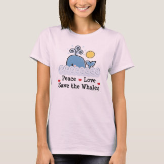 Peace Liebe Rettete The Whales Bio Tee Shirt