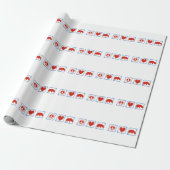 Peace Liebe Rhinoceros squares Geschenkpapier (Ungerollt)