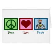 Peace Liebe Roboter Card (Vorderseite (Horizontal))