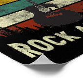Peace Liebe Rock & amp: Roll Guitar Player Gitarri Poster (Ecke)