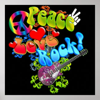 Peace Liebe Rock Poster
