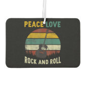 Peace Liebe & Rock & Roll Guitarist V Autolufterfrischer (Rückseite)