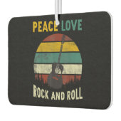 Peace Liebe & Rock & Roll Guitarist V Autolufterfrischer (Links)