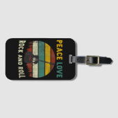 Peace Liebe & Rock & Roll Guitarist V Gepäckanhänger (Vorderseite (Horizontal))