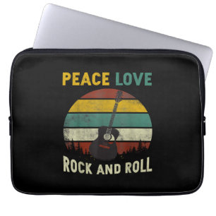 Peace Liebe & Rock & Roll Guitarist V Laptopschutzhülle