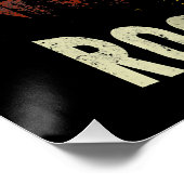 Peace Liebe & Rock & Roll Guitarist V Poster (Ecke)