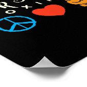Peace Liebe Rock Steady Boxing Parkinson Poster (Ecke)