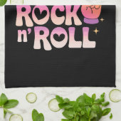Peace Liebe Rock'n'Roll - Music-Inspiriert Typogra Geschirrtuch (Gefaltet)