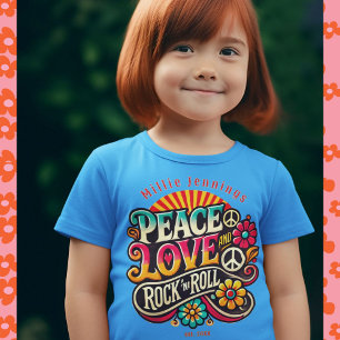 Peace Liebe RocknRoll Retro 70er Vintag Psychedeli Tri-Blend Shirt