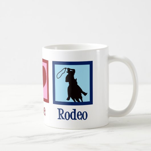 Peace Liebe Rodeo Country Western Kaffeetasse (Rechts)