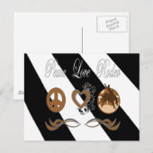 Peace Liebe Rodeo Postkarte (Vorne/Hinten)