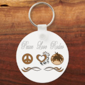 Peace Liebe Rodeo Schlüsselanhänger (Vorderseite)