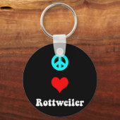Peace Liebe Rottweiler Schlüsselanhänger (Vorderseite)