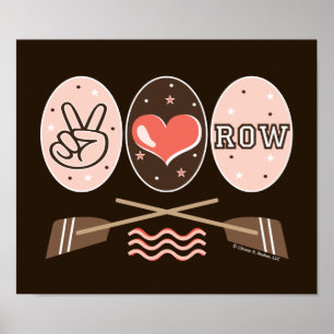 Peace Liebe Row Crew Poster