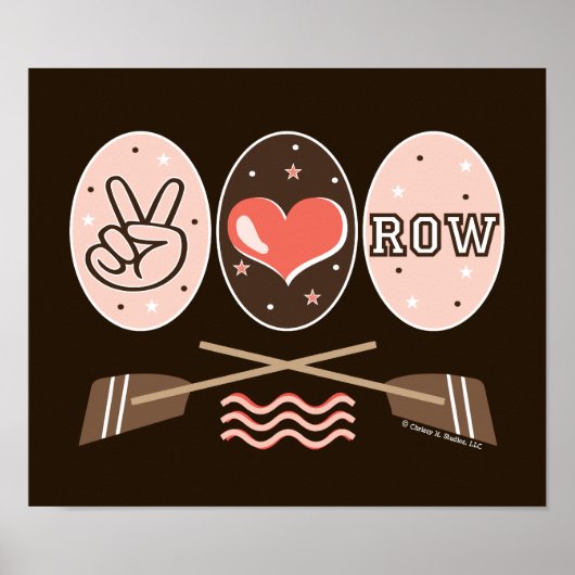 Peace Liebe Row Crew Poster (Vorne)