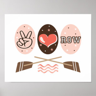Peace Liebe Row Crew Poster