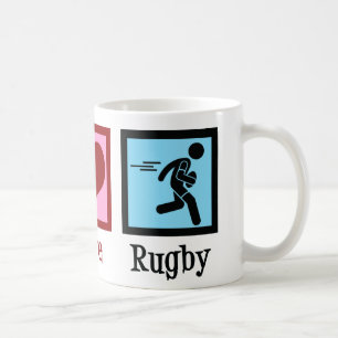 Peace Liebe Rugby Kaffeetasse