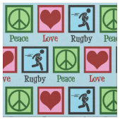 Peace Liebe Rugby Stoff (Nahaufnahme)