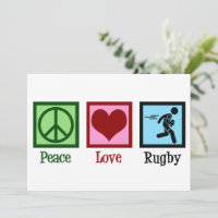 Peace Liebe Rugby Team Weihnachten