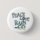 PEACE LIEBE RUN CC - Cross Country Running Button (Vorderseite)