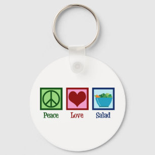 Peace Liebe Salads Niedlich Salad Bar Schlüsselanhänger