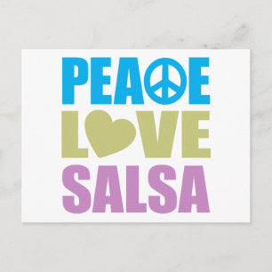 Peace Liebe Salsa Postkarte