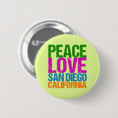 Peace Liebe San Diego Button (Vorne & Hinten)