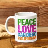 Peace Liebe San Diego Kaffeetasse