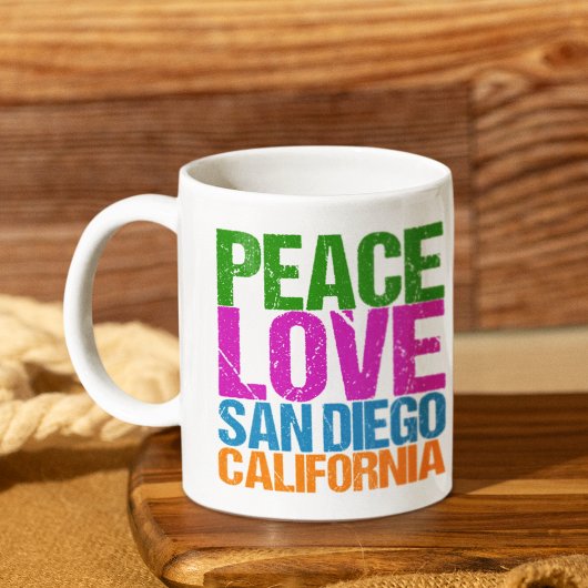 Peace Liebe San Diego Kaffeetasse