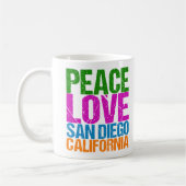 Peace Liebe San Diego Kaffeetasse (Links)