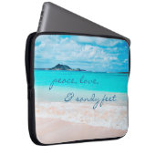 Peace Liebe Sandy Feet Hawaii Tropical Beach Foto Laptopschutzhülle (Vorne Rechts)