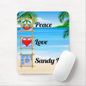Peace Liebe Sandy Feet Mousepad (Mit Mouse)