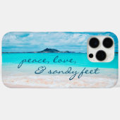 Peace Liebe Sandy Feet Script Hawaii Tropical Beac Case-Mate iPhone Hülle (Rückseite (Horizontal))