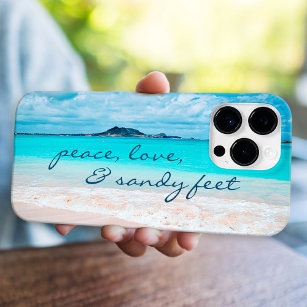 Peace Liebe Sandy Feet Script Hawaii Tropical Beac iPhone 15 Pro Max Hülle