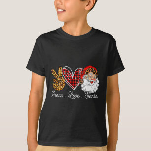 Peace Liebe Santa Leopard Buffalo Weihnachten 2021 T-Shirt