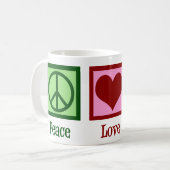 Peace Liebe Schlangen Niedliche Herpetologie Kaffeetasse (Vorderseite Links)