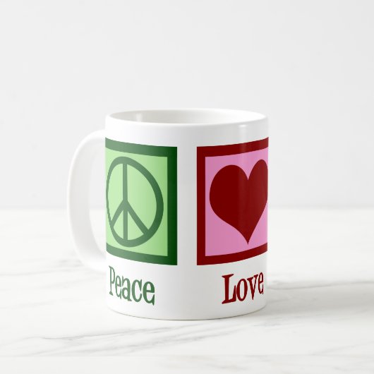 Peace Liebe Schlangen Niedliche Herpetologie Kaffeetasse (Vorderseite Links)
