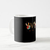 Peace Liebe Schnauzer Funny Gift Dog Lover Kaffeetasse (Vorderseite Links)