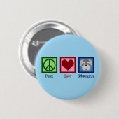 Peace Liebe Schnauzers Button (Vorne & Hinten)