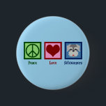 Peace Liebe Schnauzers Button<br><div class="desc">Ein cooles Schnapzer Hundegeschenk mit hübschem Schild,  Herz und niedlichem Schnauzer-Gesicht. Peace Liebe Schnauzers.</div>
