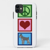 Peace Liebe Schnauzers Case-Mate iPhone Hülle (Rückseite)