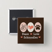 Peace Liebe Schnoodles Button (Vorne & Hinten)