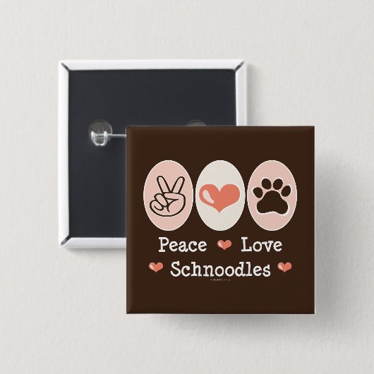 Peace Liebe Schnoodles Button (Vorne & Hinten)
