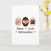Peace Liebe Schnoodles Grußkarte Karte (Gelbe Blume)
