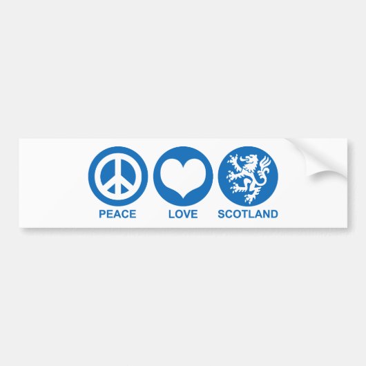 Peace Liebe Schottland Autoaufkleber (Vorne)