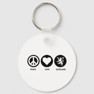 Peace Liebe Schottland Schlüsselanhänger
