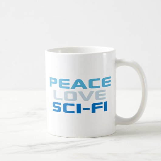 Peace Liebe Sci-Fi Kaffeetasse (Rechts)