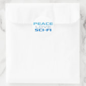 Peace Liebe Sci-Fi Runder Aufkleber (Tasche)