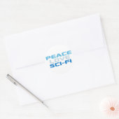 Peace Liebe Sci-Fi Runder Aufkleber (Umschlag)
